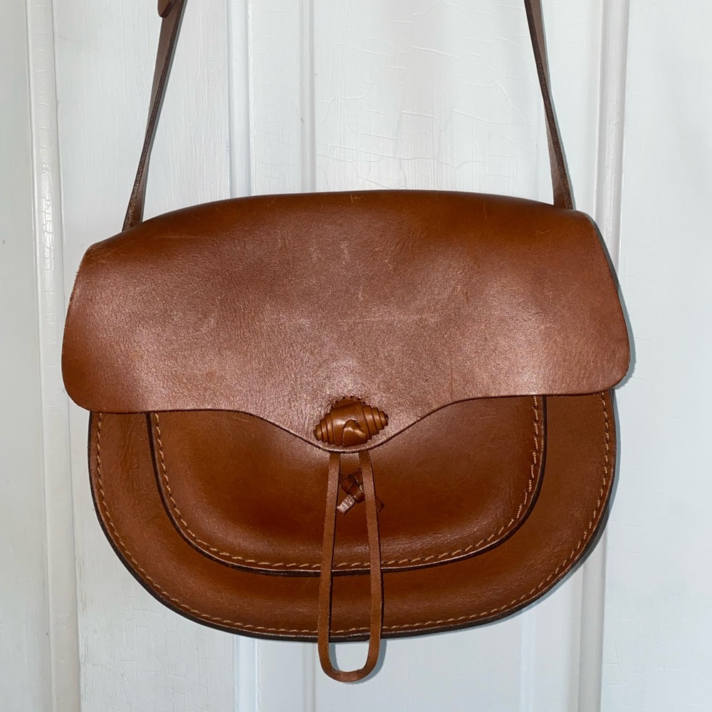 brown leather purse
